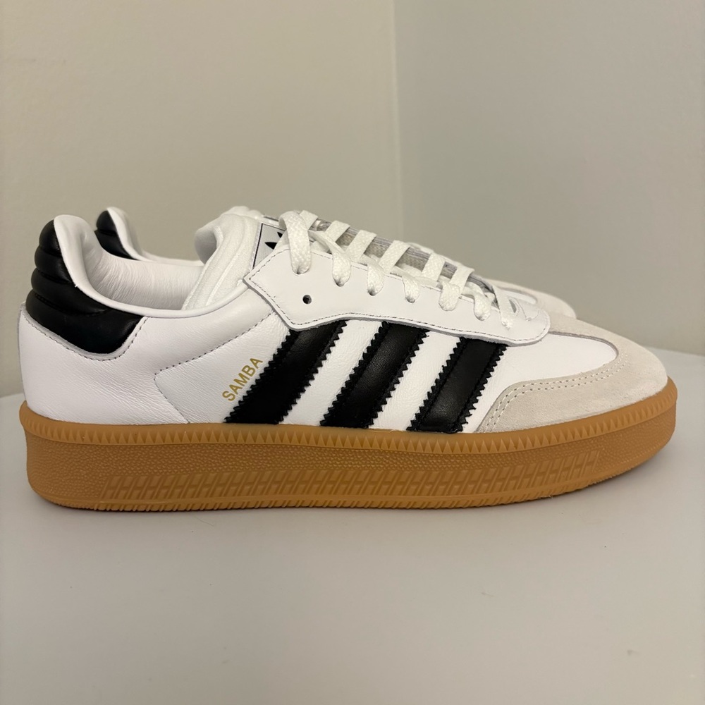 Adidas Samba XLG Originals Mens Size 9 White With Black Stripes Gum Sole Sneaker